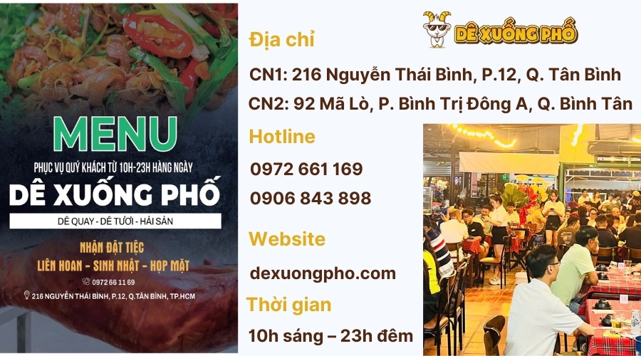 Quán dê ngon tphcm được ưa chuộng