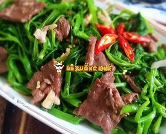 Dê Xào Rau Muống